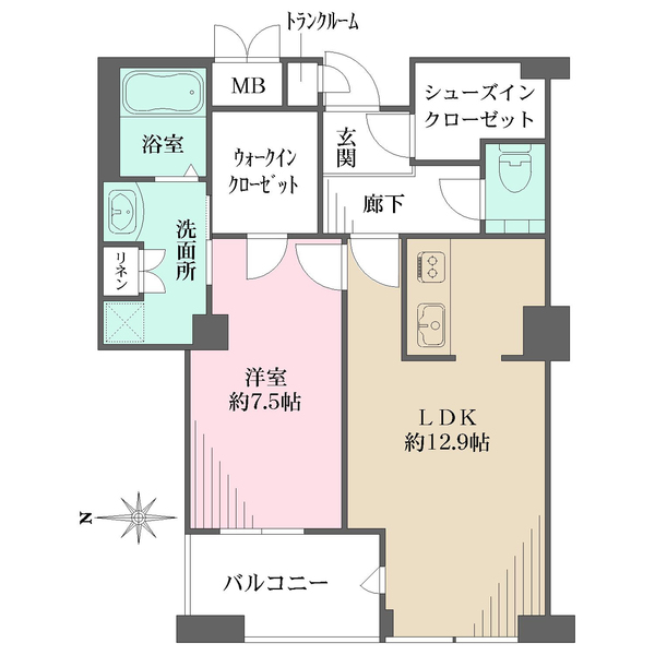 Dグラフォート大阪N.Y.タワー HIGOBASHIの間取図