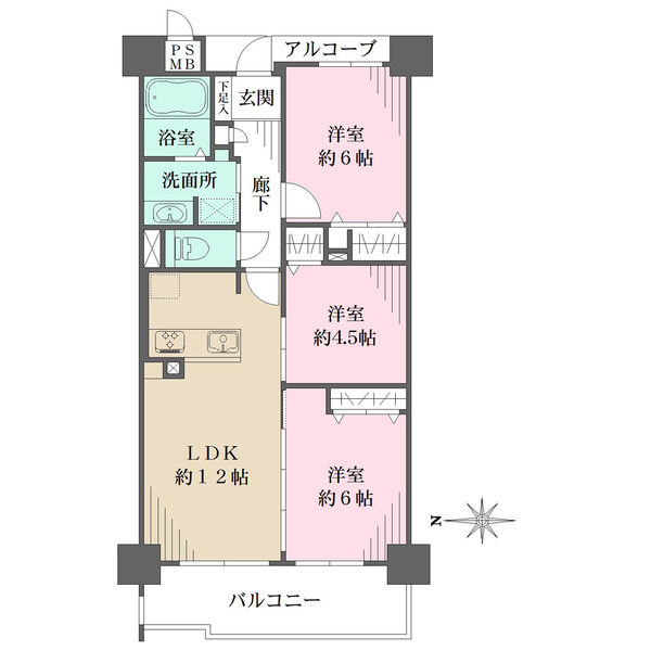 ファミール東加賀屋かがやきの街の間取図