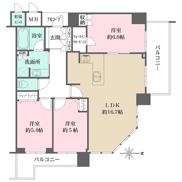 ザ・上本町タワーの間取図