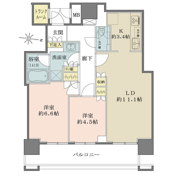 ブランズタワー梅田Northの間取図