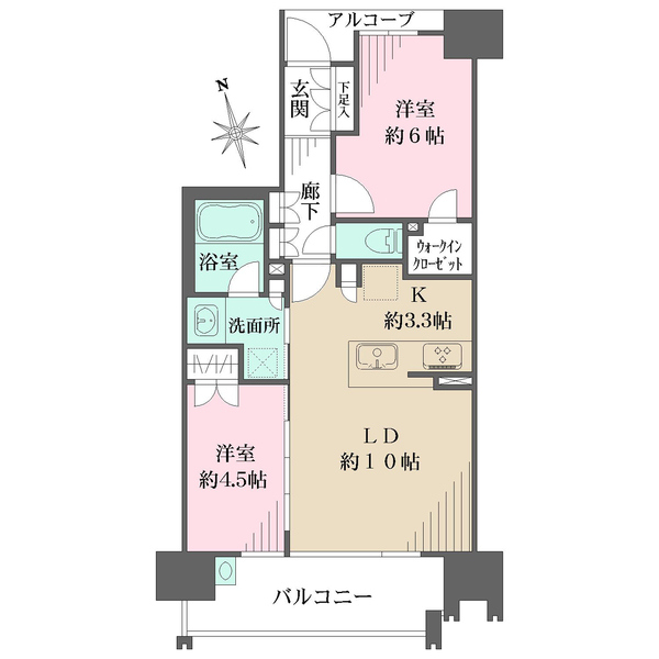 ジ・アーバネックス上町台龍造寺の間取図