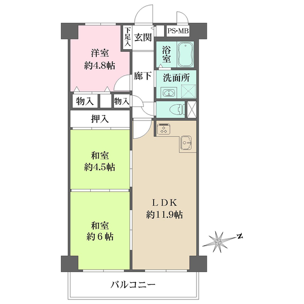ファミール堺の間取図