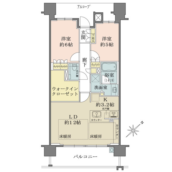 ザ・パークハウス阿倍野三明町の間取図
