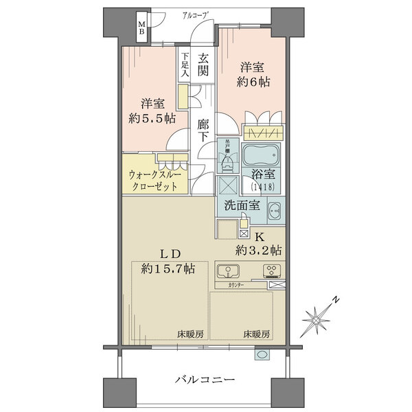 堺東ヴューモの間取図