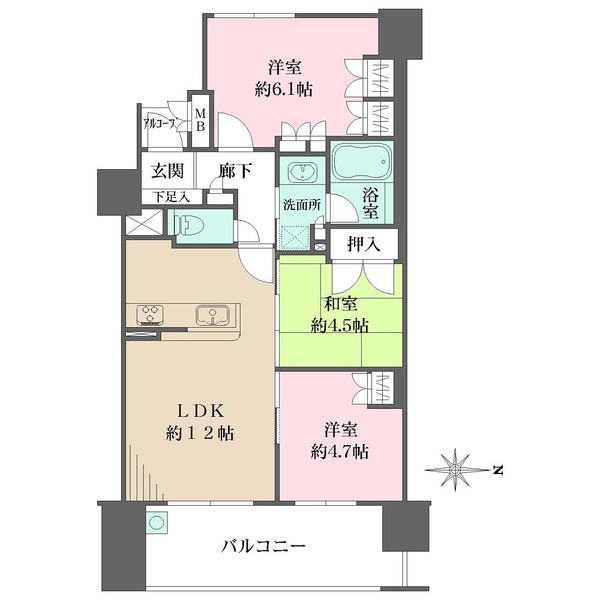BELISTA喜連瓜破の間取図