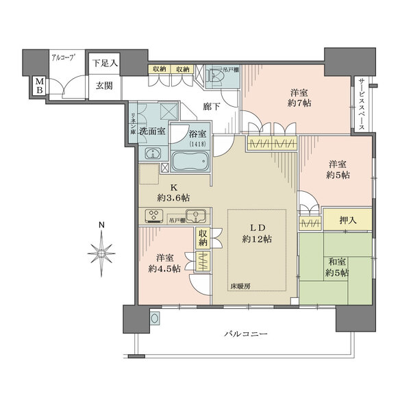 BELISTA喜連瓜破の間取図