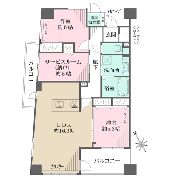 アーバンライフ　フォルムズ江戸堀の間取図