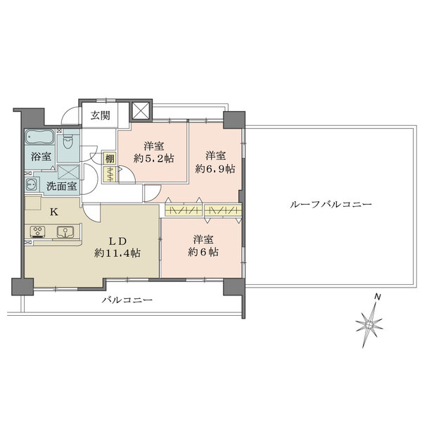 ソワール新檜尾台 四号棟の間取図