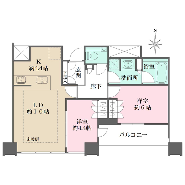 ザ・ファインタワー大手前の間取図