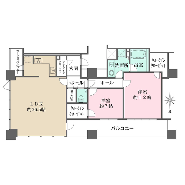 クラッシィタワー淀屋橋の間取図