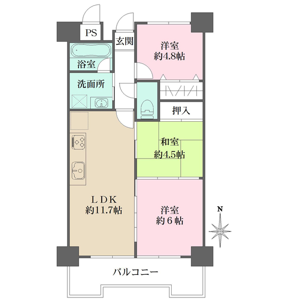 ファミール武庫川東の間取図
