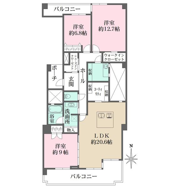 レールシティ甲子園口の間取図