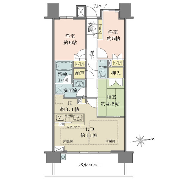 ザ・パークハウス宝塚の間取図
