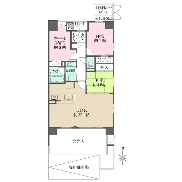ワコーレ仁川ザ・レジデンスの間取図