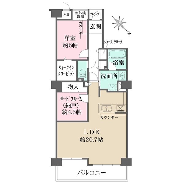ファミール宝塚の間取図