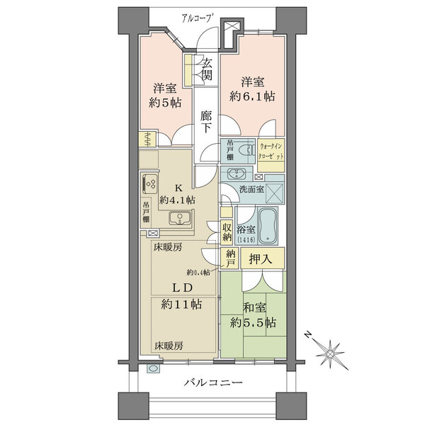 宝塚ザ・レジデンスの間取図