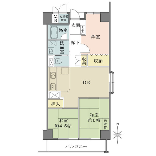 西宮グリーンマンション一号館の間取図