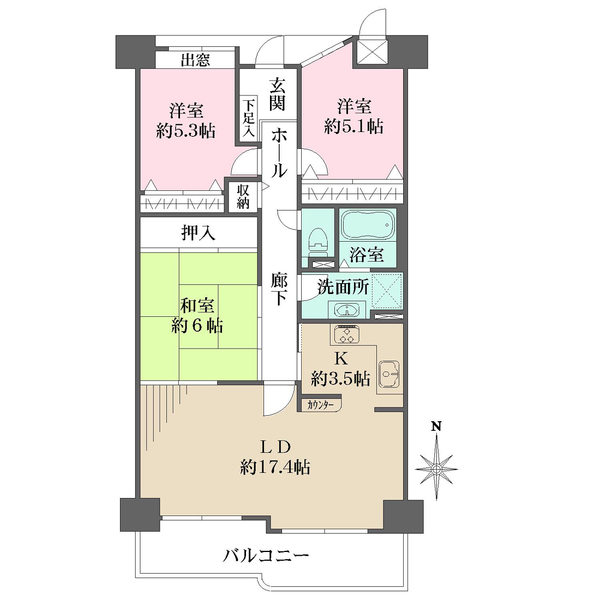 ジークレフ武庫川公園の間取図