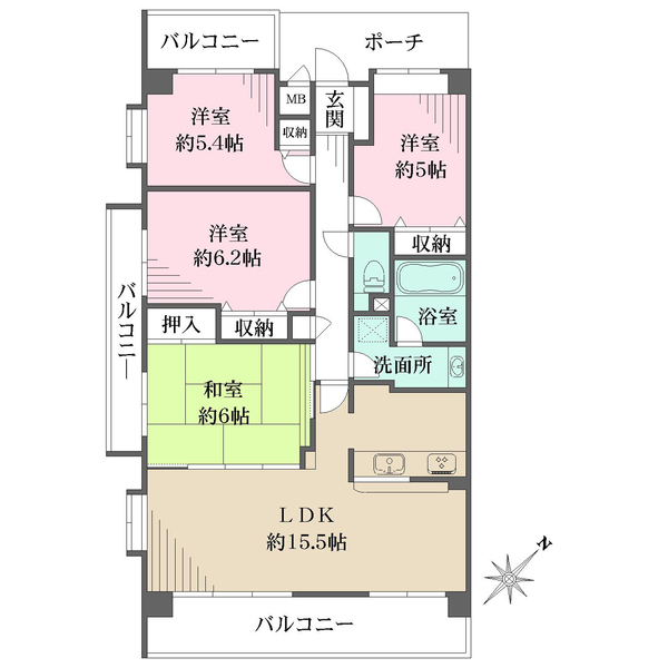 藤和シティホームズ西宮東町の間取図