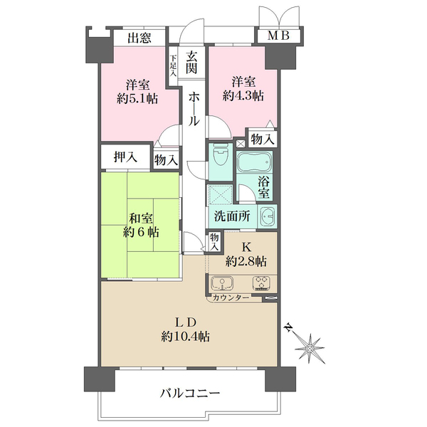 ルネ伊丹ガーデンスクエアの間取図