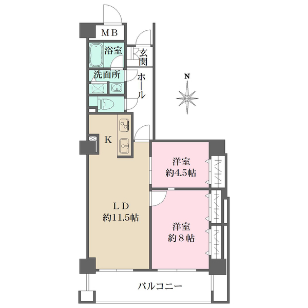 ヴィエント西宮の間取図