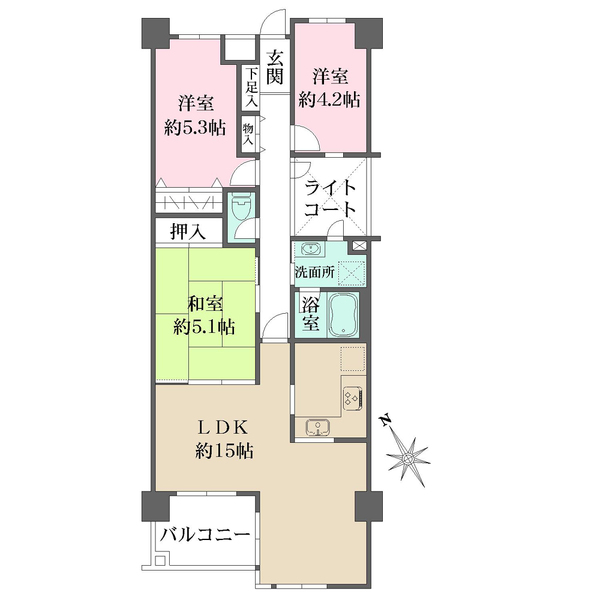 フォルム逆瀬川の間取図