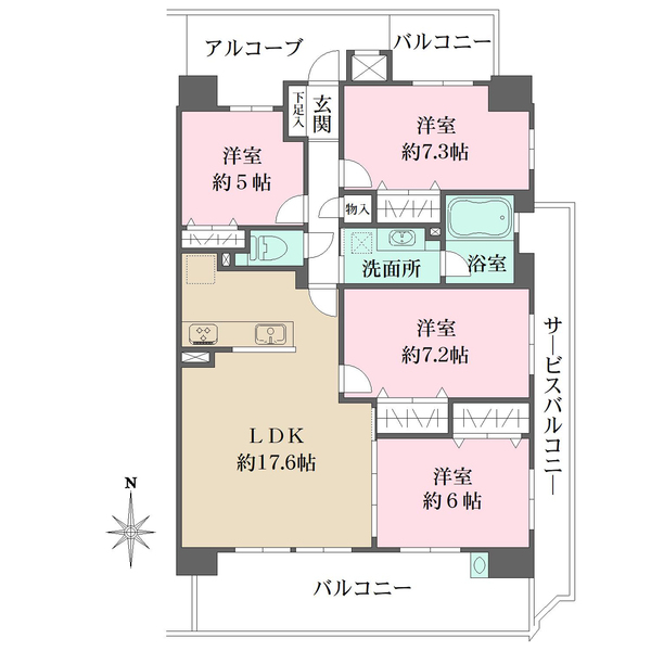 クレヴィア武庫之荘の間取図