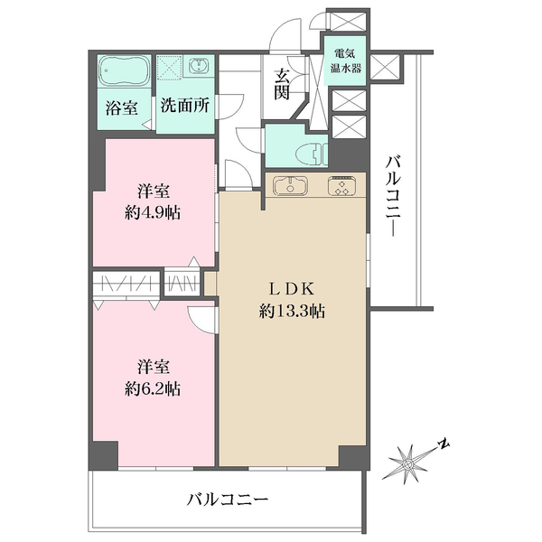 日興宝塚南口スカイマンションの間取図