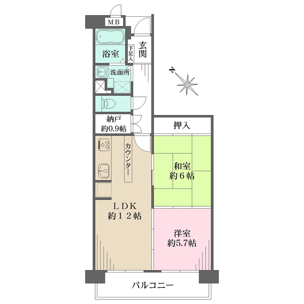 ラ・ヴェール甲子園の間取図