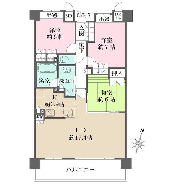 ジオ甲子園口ノーヴの間取図