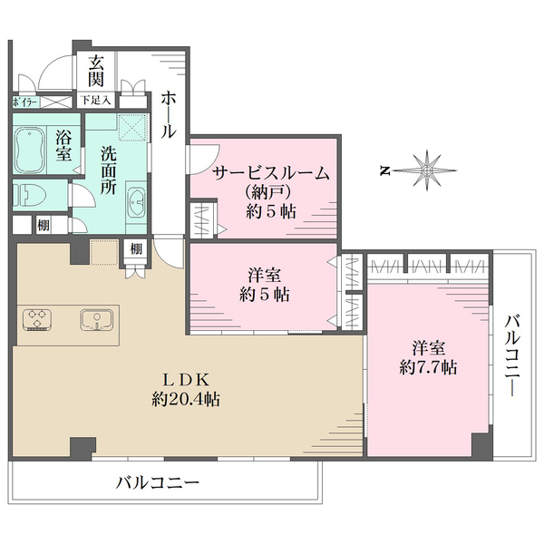 プレジデント宝塚の間取図
