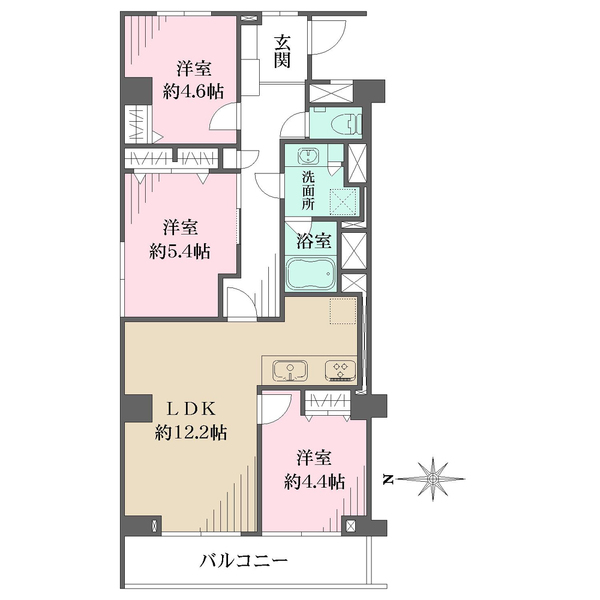 阪急仁川マンションの間取図