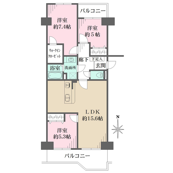 ベルヴェデールイトーピア武庫川の間取図