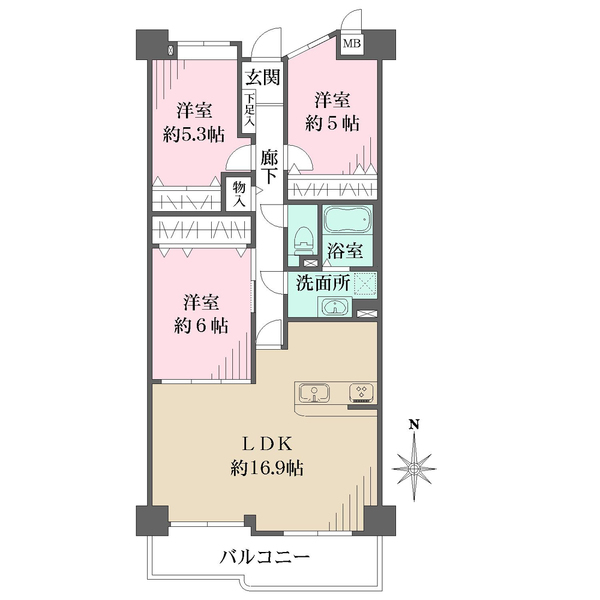 ジークレフ武庫川公園の間取図