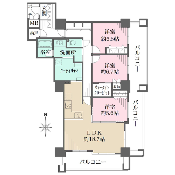 ラ・ヴィーダ西宮の間取図