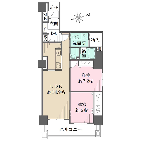 ラ・ヴィーダ西宮の間取図