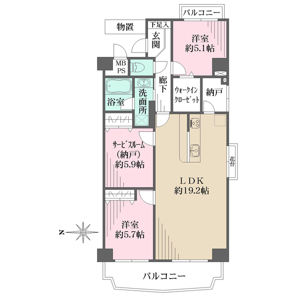 メガロコープ西宮IIの間取図