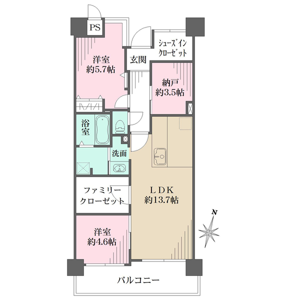 藤和ライブタウン宝塚の間取図