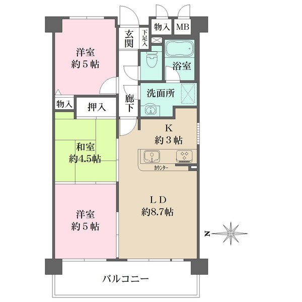 こけっと武庫之荘の間取図