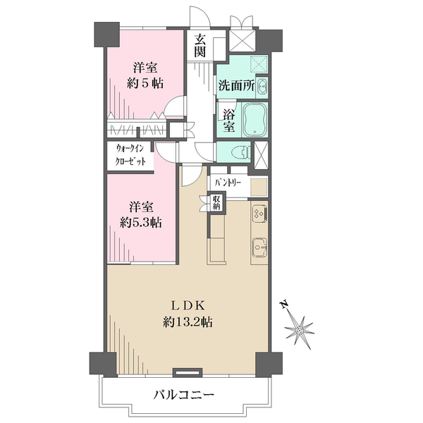 カルム宝塚の間取図