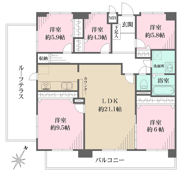 宝塚ガーデンハウスの間取図