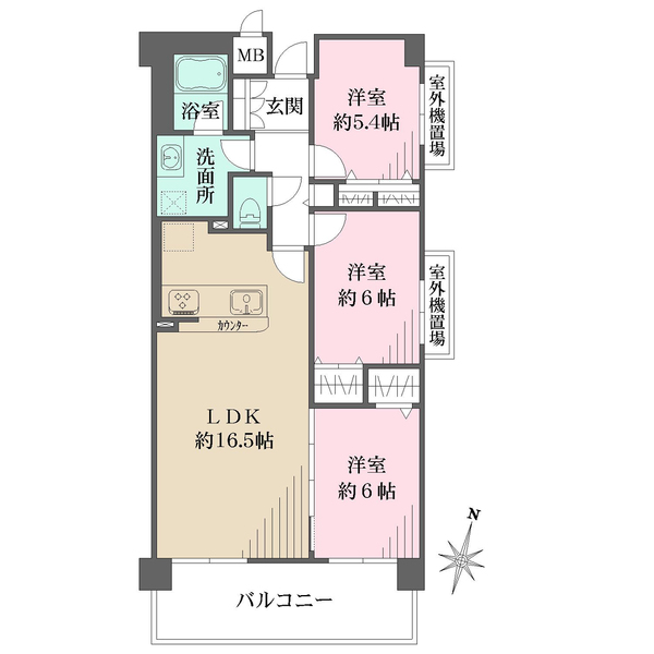 コスモ仁川の間取図
