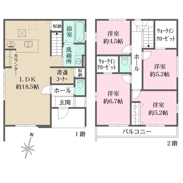 2号棟の間取図