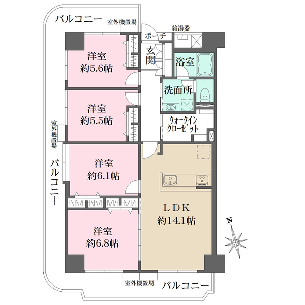 ローズハイツ宝塚の間取図