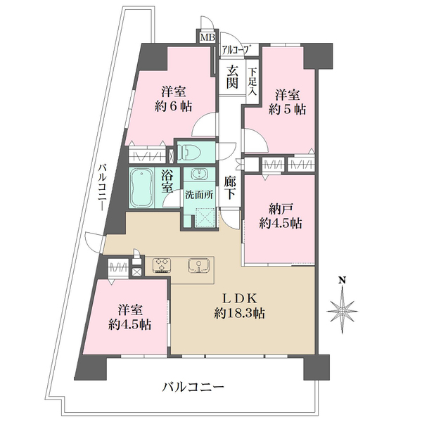 ラフィネス西宮北口の間取図