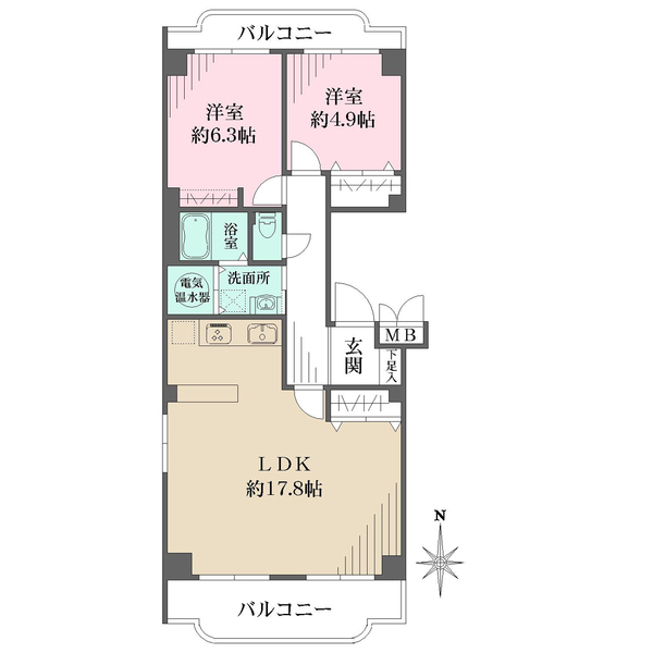 西宮津門ハイデンスの間取図