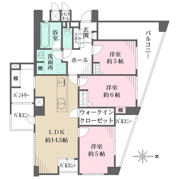 グランプレイズ宝塚南口の間取図