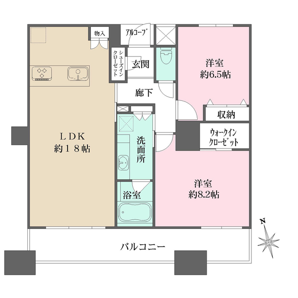 さきタワー・サンクタス尼崎駅前の間取図