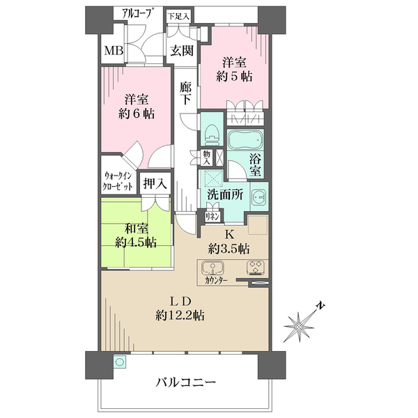 サンメゾン宝塚エルドの間取図