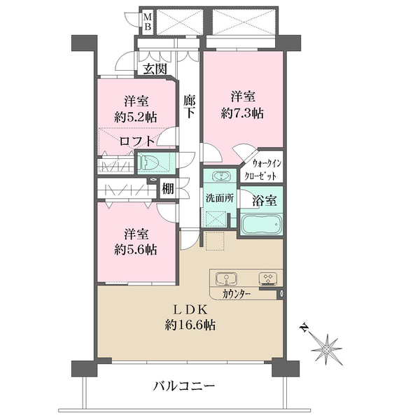 藤和宝塚ホームズ　ヴィオレの間取図